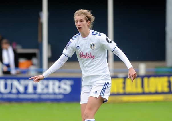 Abbie Brown in action for Leeds United Women (Picture: Steve Riding)