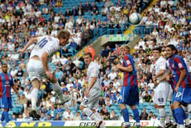 DREAM RETURN: Luciano Becchio headed Leeds United all square at 2-2 en route to a 3-2 victory against Crystal Palace on his comeback from injury in September 2011. Picture by Varleys.