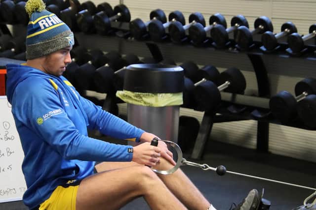 Jack Walker is working his way back to fitness after shoulder surgery. Picture by Phil Daly/Leeds Rhinos.