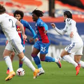 Eberechi Eze in action for Crystal Palace against Leeds United. Pic: Getty