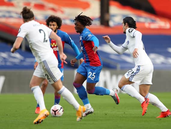 Eberechi Eze in action for Crystal Palace against Leeds United. Pic: Getty