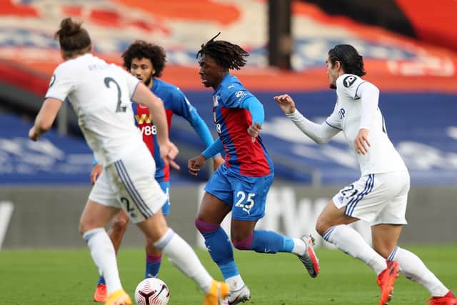 MENACE: Crystal Palace star Eberechi Eze on the run in November's 4-1 victory against Leeds United at Selhurst Park. Photo by Naomi Baker/Getty Images.