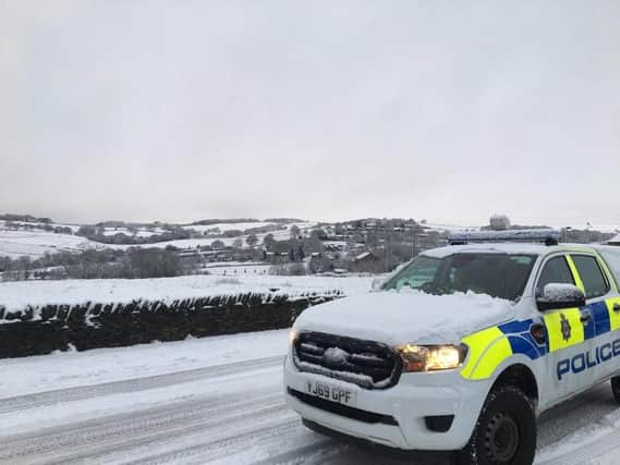 It snowed and rained heavily this weekend - and police received some ridiculous 999 calls in the process (photo: West Yorkshire Police)