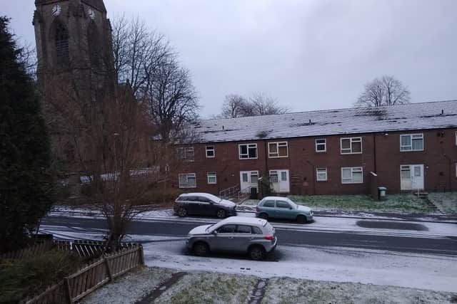 It has snowed and settled in Burley, Leeds