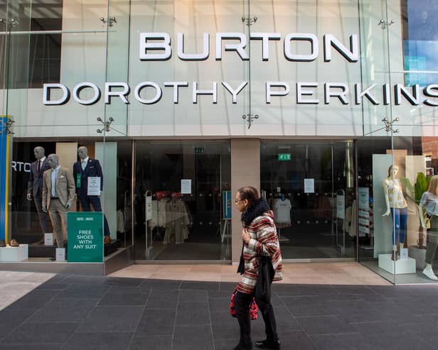The closure of all Dorothy Perkins, Wallis and Burton stores has been announced, including this site in Trinity Leeds. Picture: Bruce Rollinson