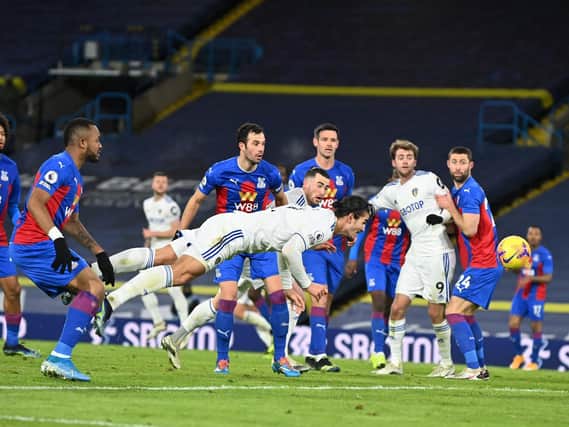 BIG CHANCE - Pascal Struijk could have had a hat-trick against Crystal Palace, but goals will come for the Leeds United youngster. Pic: Bruce Rollinson