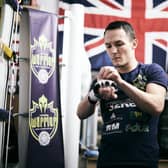PREPARATION: Josh Warrington. Mark Robinson/Matchroom Boxing.