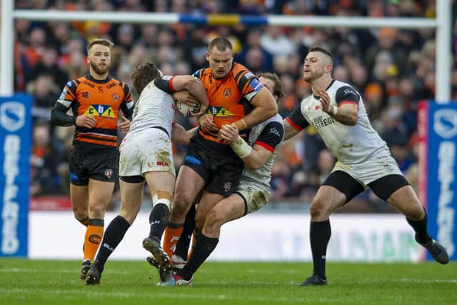 Cheyse Blair on the attack for Tigers against Toronto last February. Picture by Tony Johnson.