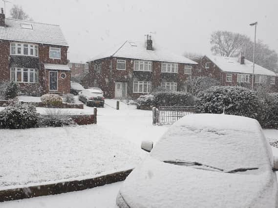 Snow in Leeds.