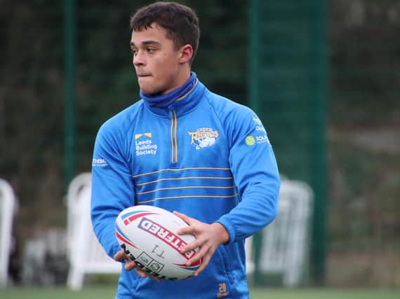 Corey Hall at training this week. Picture by Phil Daly/Leeds Rhinos.