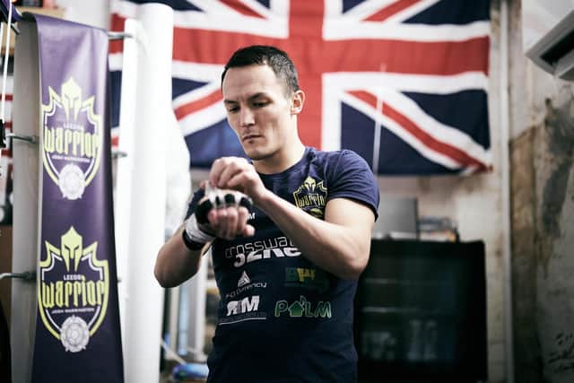 BIG NIGHT: Josh Warrington, pictured during a training session ahead of his fight against Mauricio Lara on Saturday. Picture courtesy of Matchroom Boxing/Mark Robinson.