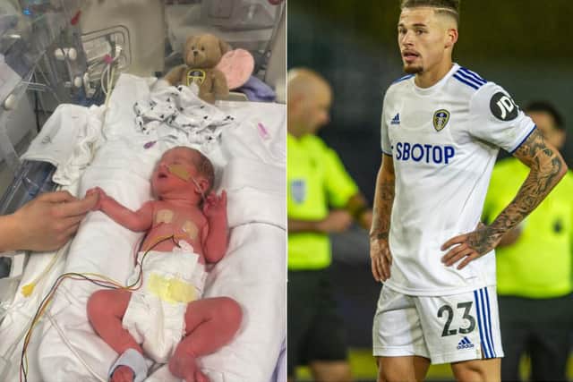 Kalvin Phillips tweeted in support of little Leeds fan Grace Craddock-Marks, who was born eight weeks early