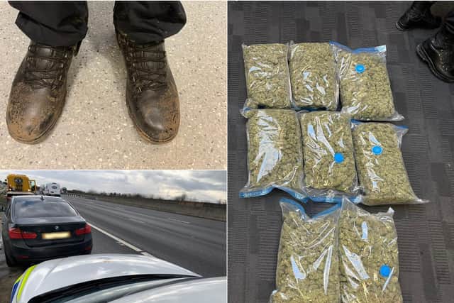 Police seize huge haul of cannabis and arrest driver after pulling over car on A1 in Leeds 
cc David Minto