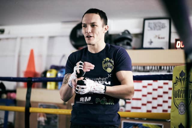 Ready for action: Josh Warrington ahead of his fight against Mauricio Lara. Picture: Mark Robinson/courtesy of Matchroom Boxing