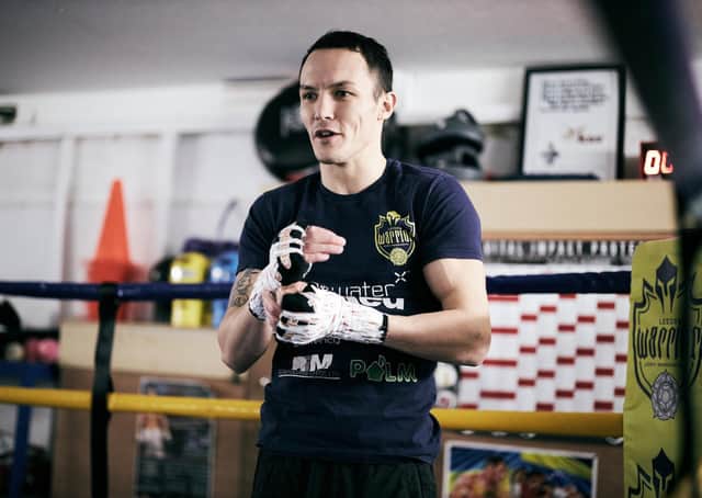 Ready for action: Josh Warrington ahead of his fight against Mauricio Lara. Picture: Mark Robinson/courtesy of Matchroom Boxing