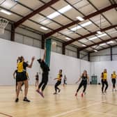 UP FOR IT: Leeds Rhinos netball prepare for opening night at one of their recent training sessions at the YMCA sports complex in Lawnswood. Picture: Tony Johnson