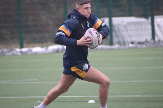 Liam Sutcliffe training at Kirkstall this week. Picture by  Phil Daly/Leeds Rhinos.