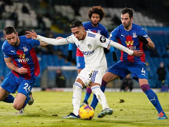 DANGER MAN - Leeds United winger Raphinha gave Gary Cahill and Crystal Palace more than they could handle on Monday night at Elland Road. Pic: Getty