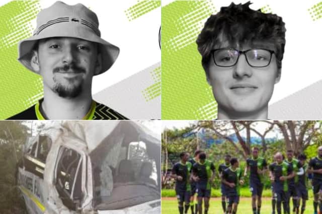 A pair of ambitious Yorkshire students have launched a fundraiser to replace the bus of a Zimbabwean football team - almost 8,000 miles away from home.