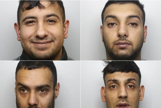 Asif Khan (top left), Kashif Khan (top right), Sohail Khan (bottom right), and Shamrayz Khan (bottom left) were jailed over a cannabis supply conspiracy based in Beeston.