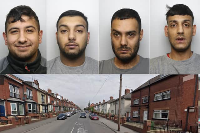 Members of the Khan family (from top left) Asif, Kashif, Shamrayz and Sohail were jailed for cannabis conspiracy ran from a house on Tempest Road, Beeston