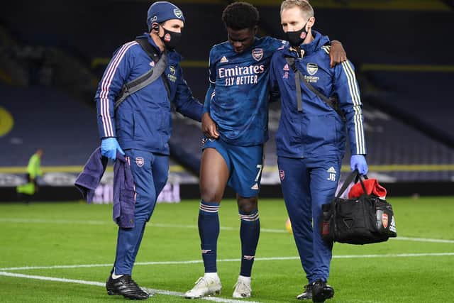 SECOND CHANCE - Bukayo Saka gets another crack at Leeds United after looking dangerous for Arsenal in the first game at Elland Road, only to limp off with a bruised knee. Pic: Getty