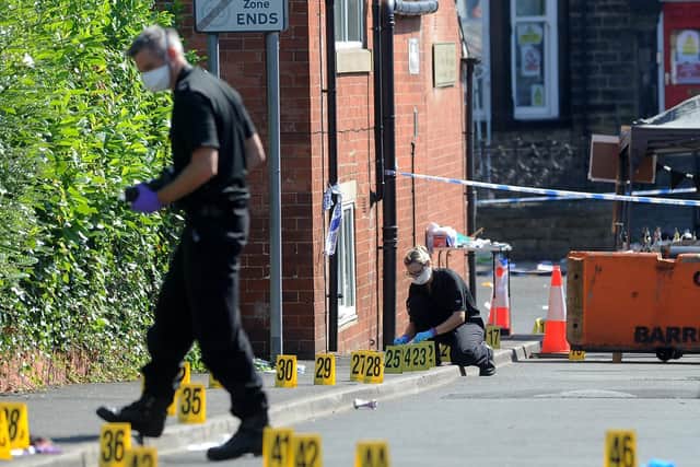 Crime scene on Chapeltown Road the day after the Tcherno Ly was murdered in August 2019.
