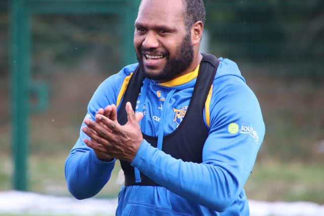 Rob Lui is enjoying being back in the fold after contracting coronavirus. Picture by Phil Daly/Leeds Rhinos