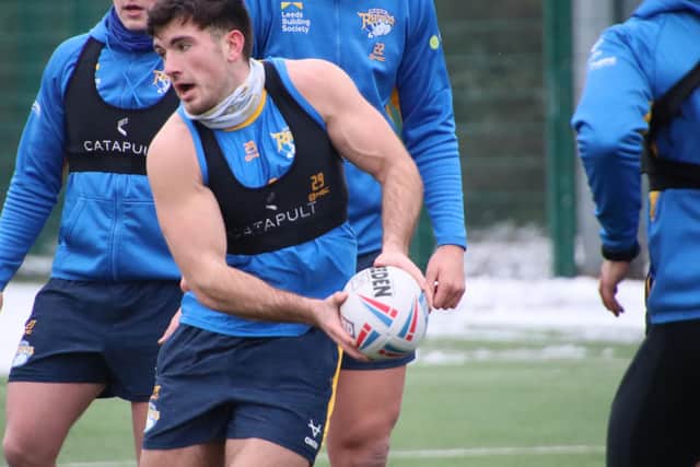 Liam Tindall in pre-season training. Picture by Phil Daly/Leeds Rhinos.