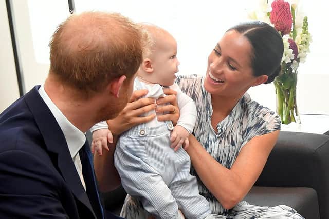 The Duke and Duchess of Sussex with baby son Archie Mountbatten-Windsor in 2019. Picture: Toby Melville/Pool/Getty Images