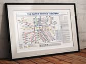 Mike Cochrane's 'The Super Whites Tube Map' (photo: Mike Cochrane - Etsy)