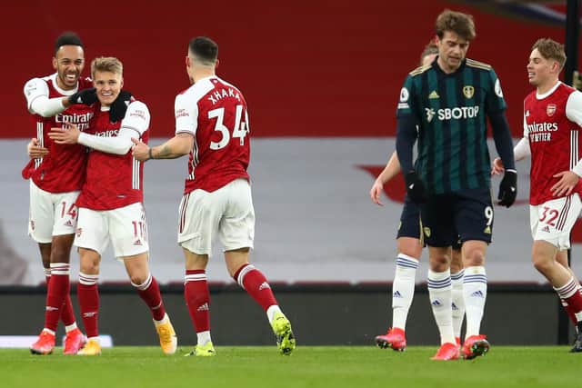 Leeds United fell to a 4-2 defeat at Arsenal on Sunday. Pic: Getty