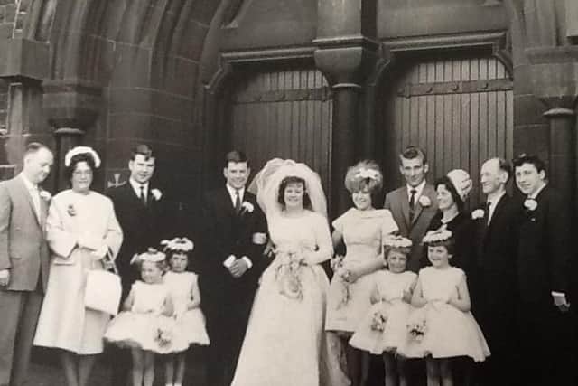 Happy Couple Glenis and Anthony at Mount St Mary's Church in 1963.