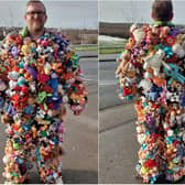 Steven Lovell, from Rothwell, made the suit after spending over £150 on over 200 toys on eBay (photo: Steven Lovell)