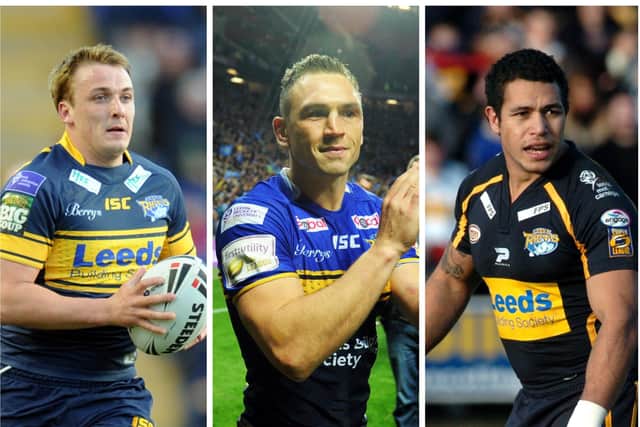 WINNERS: Lee Smith, Kevin Sinfield and Brent Webb.