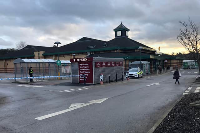 Police were called to a Bramley supermarket on Thursday afternoon to reports of a man with a leg injury - potentially caused by a stabbing.