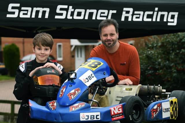 Having loved the day and been spotted as having a natural talent, Sam - with the help of support from his dad Paul, 45 - spent hundreds of hours developing his track craft and beating all competitors before him at TeamSport Leeds.
