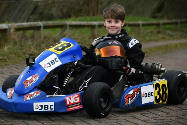 Having loved the day and been spotted as having a natural talent, Sam - with the help of support from his dad Paul, 45 - spent hundreds of hours developing his track craft and beating all competitors before him at TeamSport Leeds.