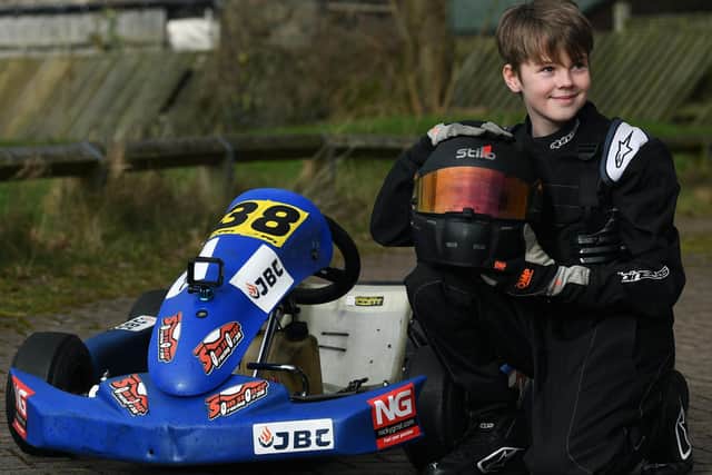 Having loved the day and been spotted as having a natural talent, Sam - with the help of support from his dad Paul, 45 - spent hundreds of hours developing his track craft and beating all competitors before him at TeamSport Leeds.