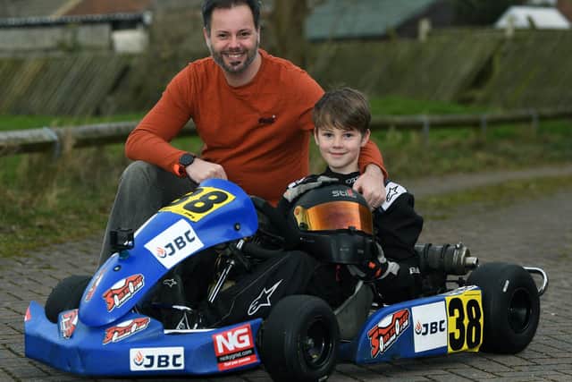 Having loved the day and been spotted as having a natural talent, Sam - with the help of support from his dad Paul, 45 - spent hundreds of hours developing his track craft and beating all competitors before him at TeamSport Leeds.