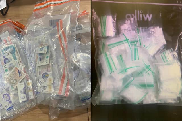 Police discovered class A and class B drugs and wads of cash (Photo: WYP)