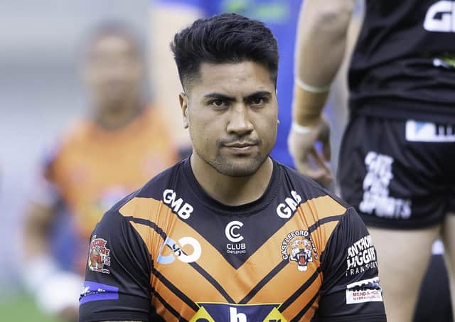 INJURY BLOW: Castleford Tigers winger Sosaia Feki has ruptured his Achilles tendon - just as Luke Gale did two years ago. Picture: Allan McKenzie/SWpix.com.