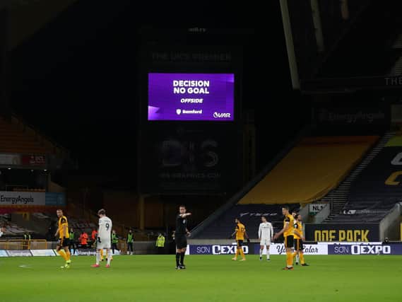 Leeds United were denied by VAR on Friday night at Wolves. Pic: Getty