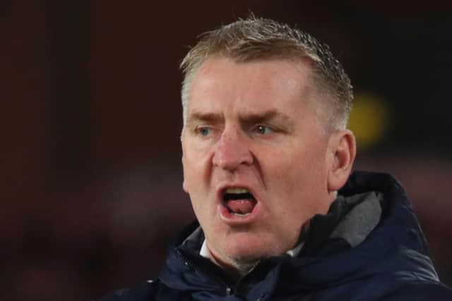 INJURY BLOW: For Aston Villa boss Dean Smith. Photo by CLIVE BRUNSKILL/POOL/AFP via Getty Images.