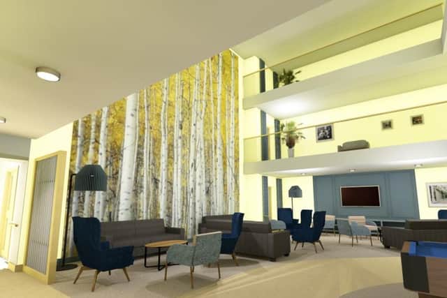 Amblers Orchard, which includes communal lounges for residents, dining areas and dementia-friendly interior design