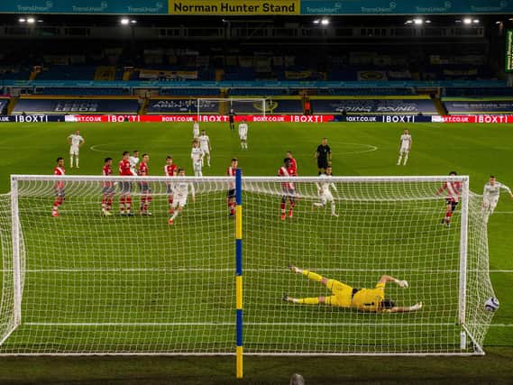 WONDER GOAL - Raphinha's free-kick capped a fine performance for Leeds United against Southampton. He's quickly becoming a star player. Pic: Bruce Rollinson.