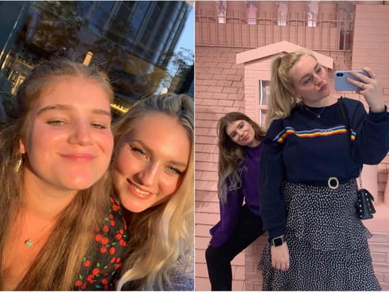 Amelia Waterhouse and Florrie Kamstra, aged 22, will walk a marathon for cancer charity after Amelia's parents were both diagnosed within a year of each other