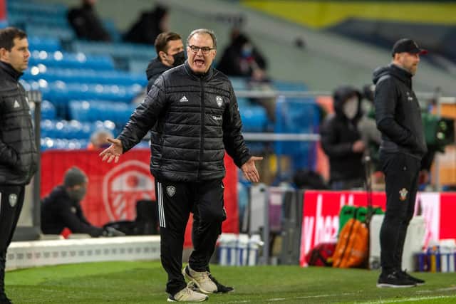 RESPECTFUL DISAGREEMENT - Marcelo Bielsa did not share Ralph Hasenhuttl's view on Leeds United and 'tactical fouling' after the win over Southampton. Pic: Bruce Rollinson.