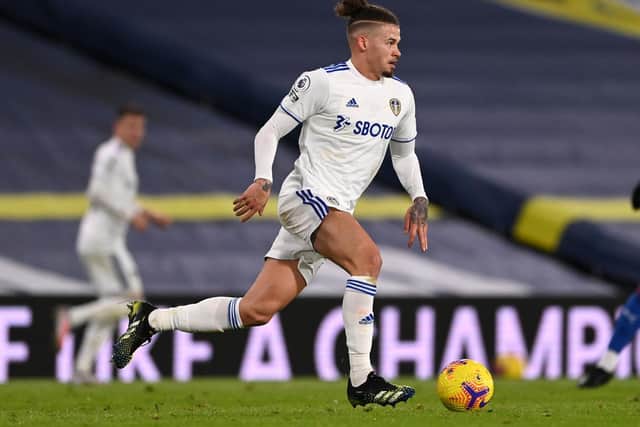 STILL OUT - Kalvin Phillips remains out with a calf injury for Leeds United's Premier League clash with Aston Villa. Pic: Getty
