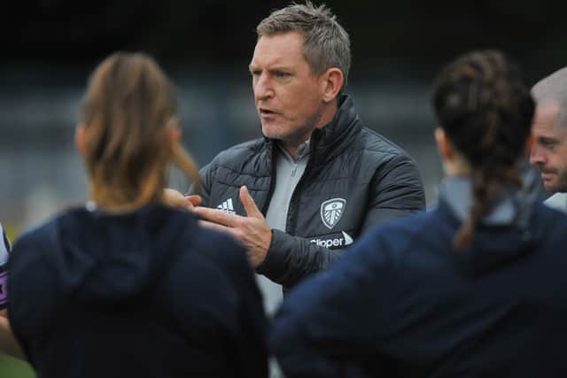 WAITING GAME: Leeds United Women's head coach Dan O'Hearne. Picture: Steve Riding.